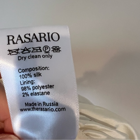 Rasario Ruffled One-Shoulder Silk Mini Dress | Size 38 / 6 - Picture 9 of 11